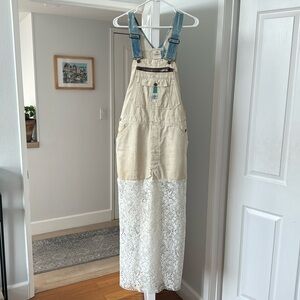 Very Rare Free People x Tricia Fix Distressed Maxi Skirtall Dress